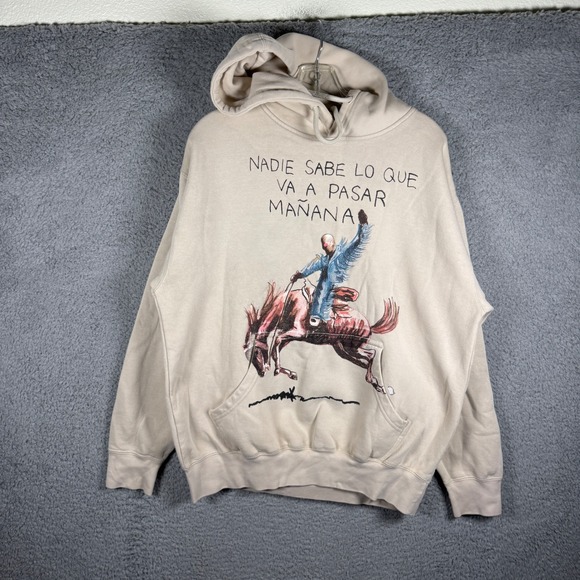 Smart Blanks Reserve Other - Bad Bunny Nadie Sabe Lo Que Va A Pasar Mañana Hoodie Beige Large Smart Blanks